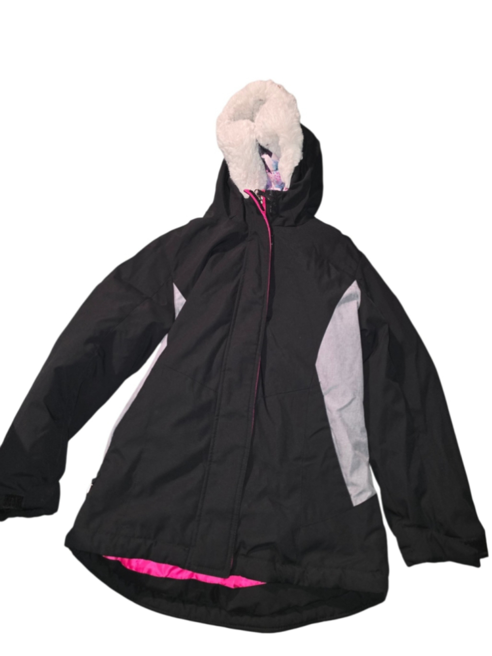 9/8/120. Girls Gerry Winter Jacket With Faux Fur Trim